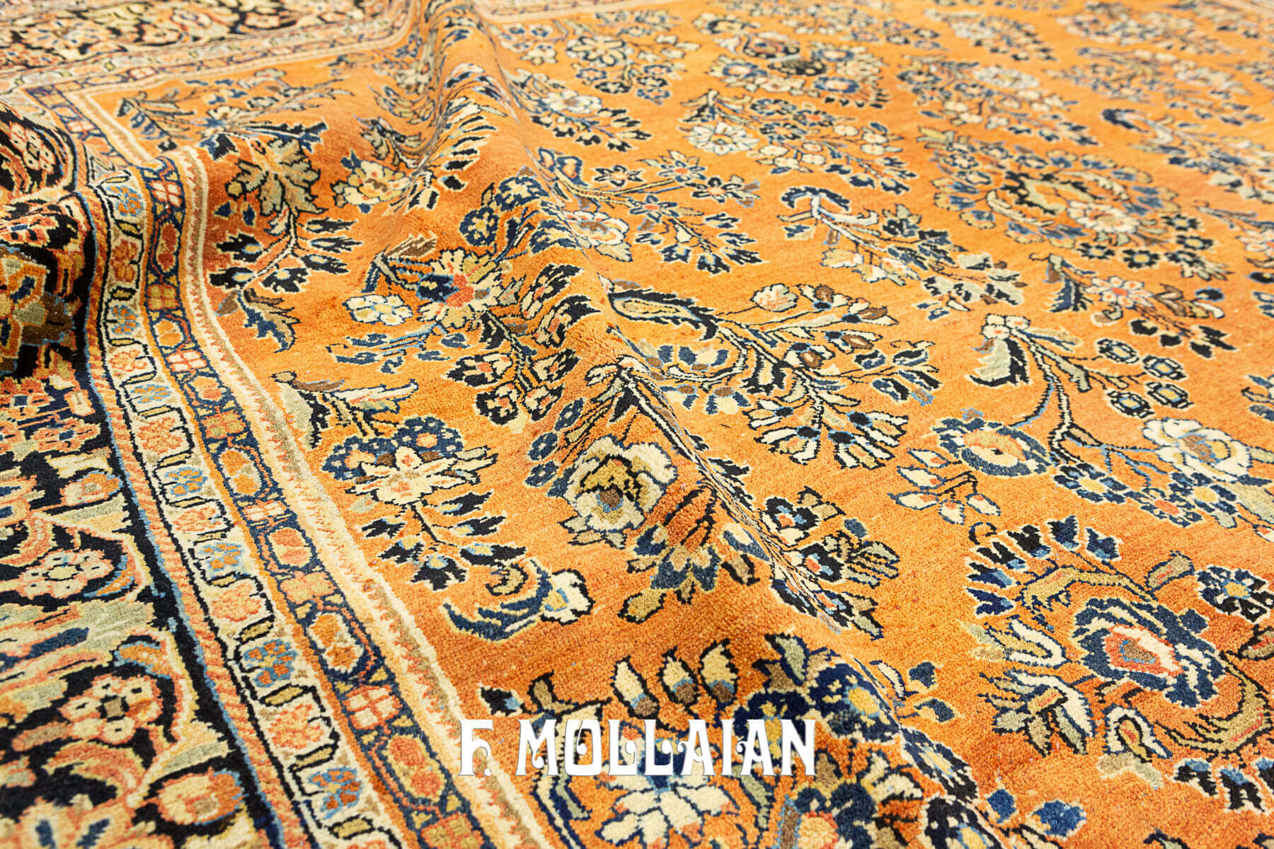 Hand-knotted Floral and All-over Persian Saruk Antique Carpet n°:49622648